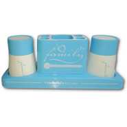 Multipurpose Toothbrush Holder Toothpaste Dispenser Stand - Blue