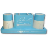 Multipurpose Toothbrush Holder Toothpaste Dispenser Stand - Blue