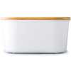 Bamboo Storage Bread Bin And Cutting Board Lid - White