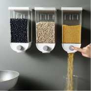 3Piece Wall-Mounted Cereal Dispenser, Food Storage Container Organizer