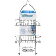 Bathroom Organizer Vertical Fit Shower Caddy Storage Rack - Silver