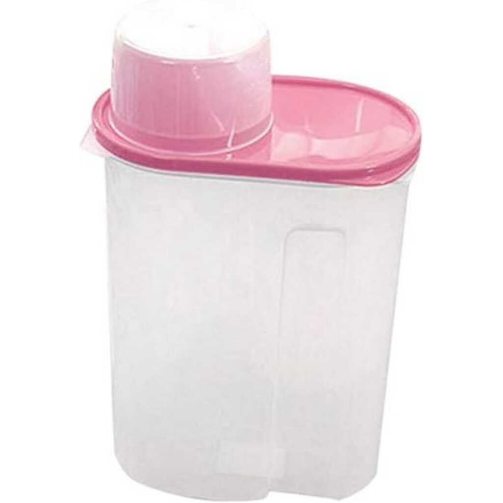 2.5 Litre Food Plastic Storage Grains Cereal Container, Pink