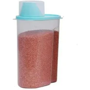 2.5 Litre Food Plastic Storage Grains Cereal Container, Blue.