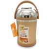 2 Litre Stainless Steel Food Flask Storage Lunch Box Container-Brown.