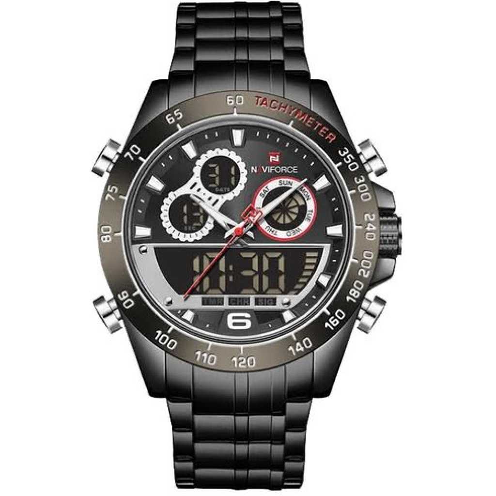 Naviforce Waterproof Men's Designer Watch - Charcoal Grey