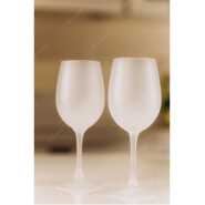 6 Pieces Of Colored Juice Wine Frosted Glass With Ice Effect - White.