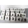 1-20 Stainless Steel Table Number Plate For Restaurant Hotel Bar-Silver