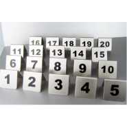 1-20 Stainless Steel Table Number Plate For Restaurant Hotel Bar-Silver