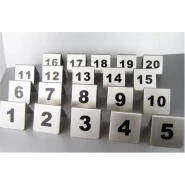 1-20 Stainless Steel Table Number Plate For Restaurant Hotel Bar-Silver