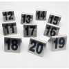 11-20 Stainless Steel Table Number Plate For Restaurant Hotel Bar-Silver