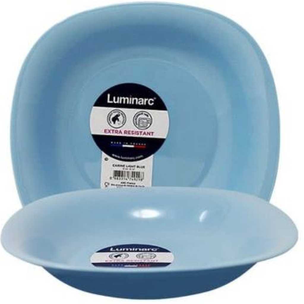 Luminarc 6 Pieces Of Luminarc Square Plain Bowl Soup Plates -Blue.