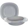 Luminarc 6 Pieces Of Luminarc Square Plain Bowl Soup Plates -Grey.. .