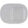 Luminarc 6 Pieces Of Luminarc Square Plain Design Side Plates - White