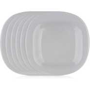 Luminarc 6 Pieces Of Luminarc Square Plain Design Side Plates - White