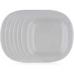 Luminarc 6 Pieces Of Luminarc Square Plain Design Side Plates - Grey.