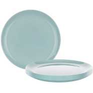 Luminarc 6 Pieces Of Luminarc Round Plain Design Dinner Plates - Green.