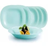 Luminarc 6 Pieces Of Luminarc Square Plain Bowl Soup Plates - Green