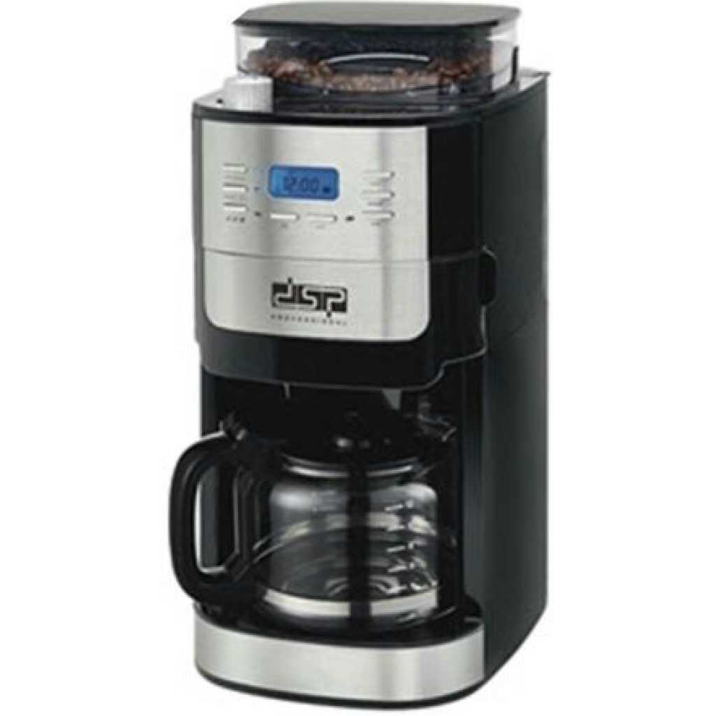 Dsp 2 In1 Automatic Electric Espresso Coffee Maker Machine - Black