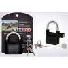 Kin Bar Alarm Padlock Lock - Black