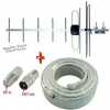 Startimes Star-aerial Digital Antenna + 10 Meter Cable + One RF Pin - Silver,White
