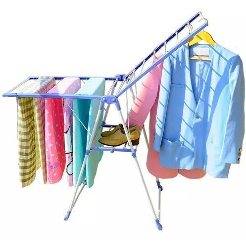 Stainless Steel Clothes Drying Rack/Color May Vary - Blue