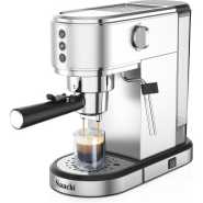 Saachi 3 In1 20 Bar ULKA Pump 1L 1350 W Electric Espresso Coffee Maker Machine- Silver