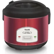 Saachi 2.8 litres Electric Rice Cooker With Steamer Saucepan- Red.