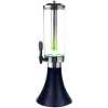 Beer Dispenser Beverage Tower 3L Drinking Water Column with Faucet Level Indicator Beverages Parties Restaurants Bars - Black