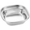 1 Compartment Salad Sauce Dish Food Dipping Bowl Seasoning Tray Vinegar Snack Plate- Silver