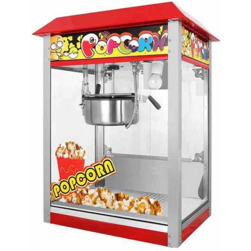 Commercial Electric Popcorn Maker Machine Movie Popcorn 1300W - Roof Top - Multi-colour