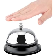 Reception Desk Counter Call Bell For Hotel Bank Service -Silver