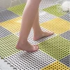 4Pcs Interlocking Non Slip Bathroom Floor Tiles Rubber Mat For Toilet Kitchen Swimming Pool Balcony Pet (30x30cm) - Multi-colours