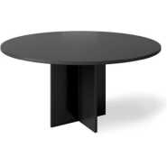 Round Conference Table/ Boardroom Table 4 People 120cm - Black