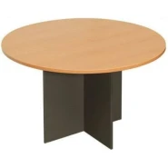 Round Conference Table/ Boardroom Table 4 People 120cm - Beech