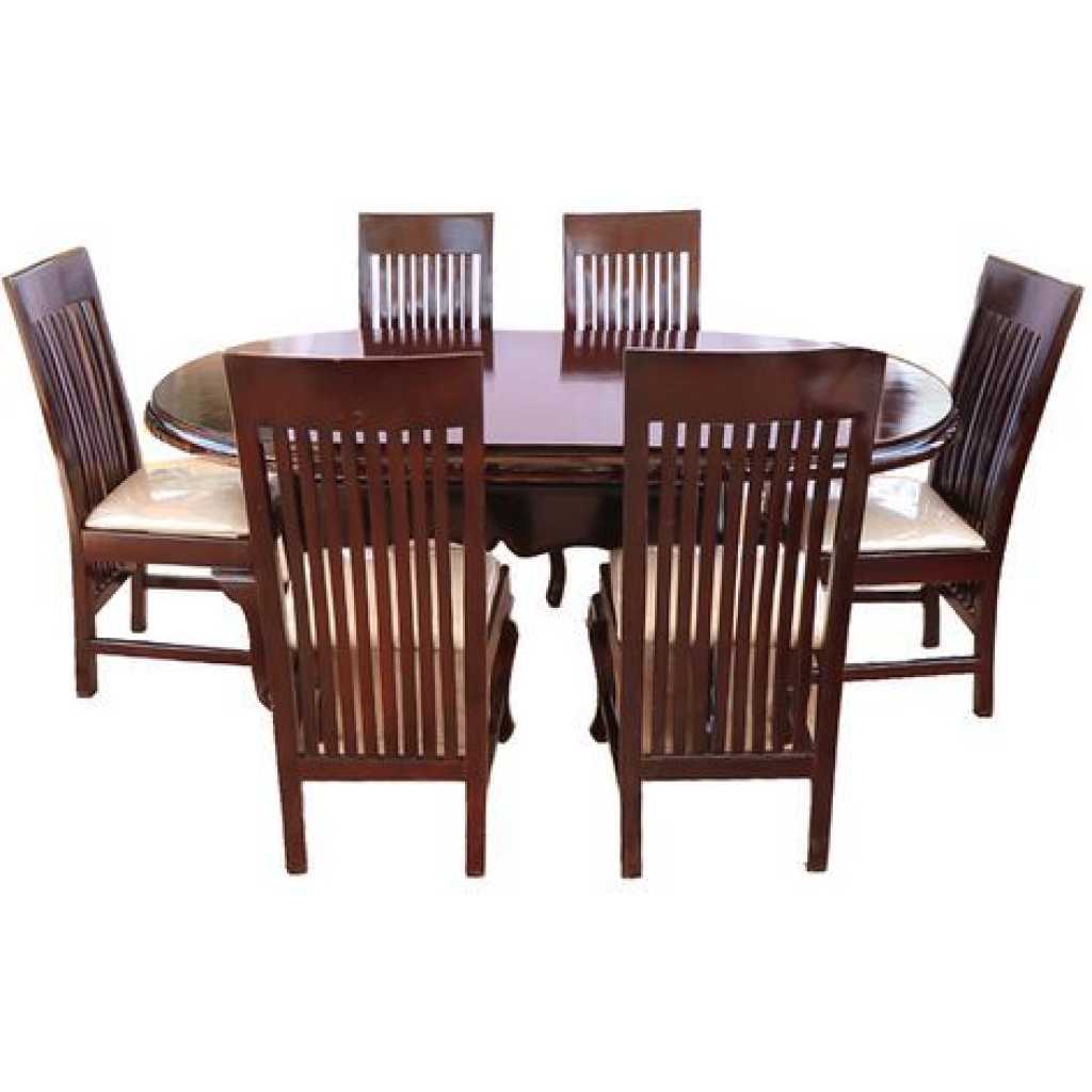6 Seater High-Class Dining Table - Brown