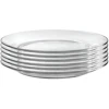 Clear Glass Round Side Plates, 6PCS - Colorless