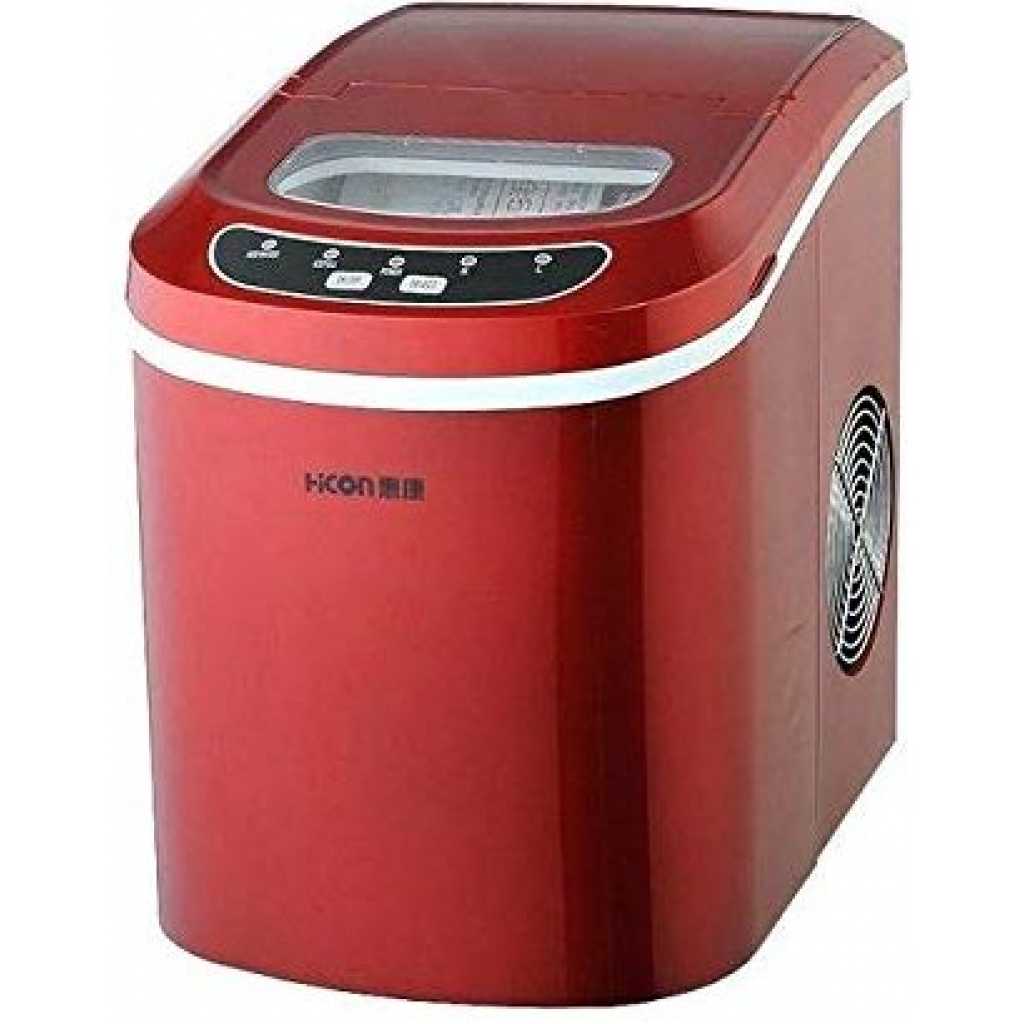 Portable Countertop Electric Ice Maker High Capacity Up To 26 Lbs Per Day- Red.