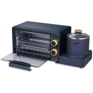 AVINAS Electric Breakfast Maker Multifunction Boiler Frying Pan Mini Oven - Black.