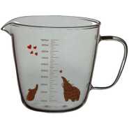 1000ml Heatproof Glass Beaker Measuring Cup With Handle- Clear