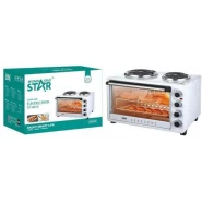 Winningstar 45L Electric Convection Oven With 2 Coil Hot Plate Heating Mode 3 Timer- White.