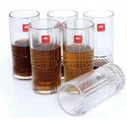 6 Pieces Of Self Design Juice Glasses - Colorless.