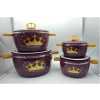 4 Pieces Crown Insulated Hot Pot Dishes- Multicolors