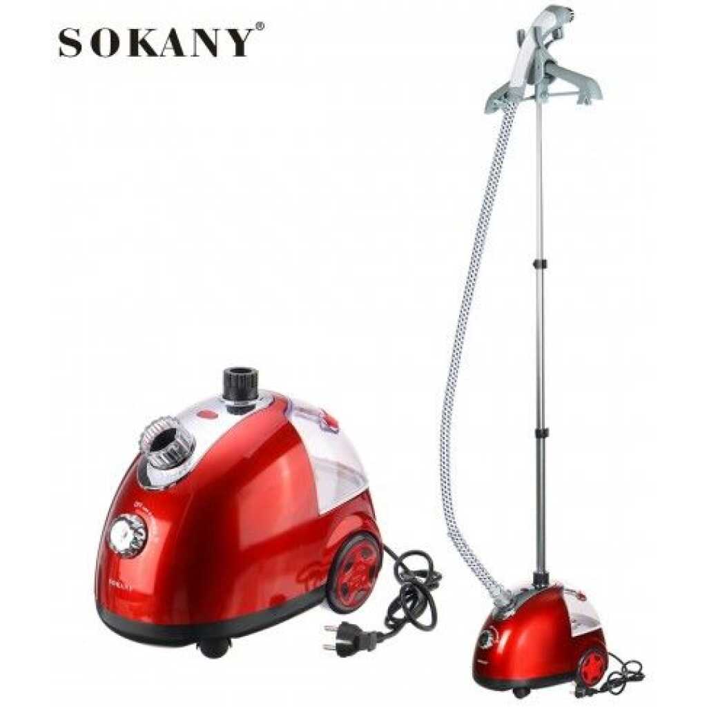 Sokany Vertical Garment Steaming Iron Stand For Clothes Hanger - Red.