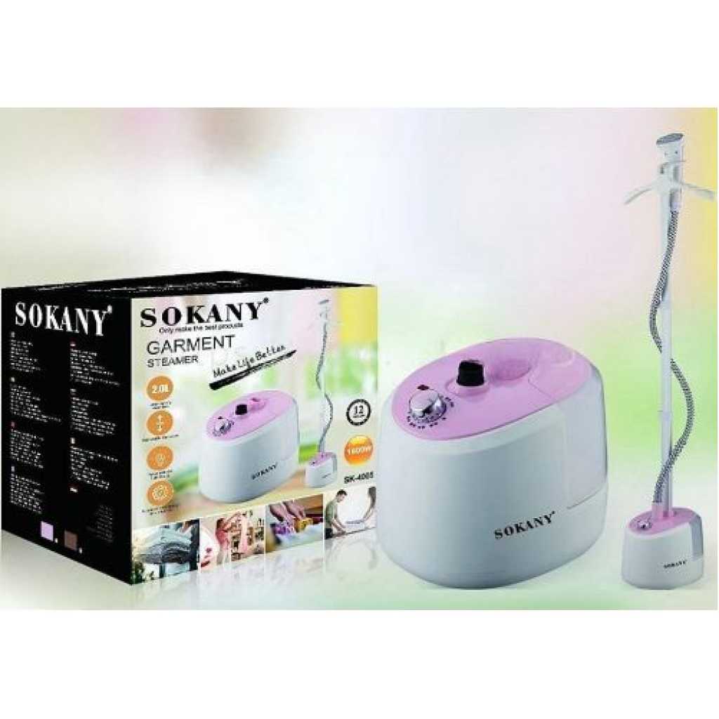 Sokany Vertical Garment Steamer Water Capacity 2.0L Electric Pump 2.0Bar 1800W- White.