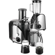 Electro Master 4 In 1 Juice Extractor And Food Processor 1.5 liters - Black, Silver
