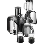 Electro Master 4 In 1 Juice Extractor And Food Processor 1.5 liters - Black, Silver