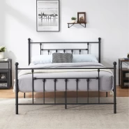 Metallic Platform Double Bed - Black