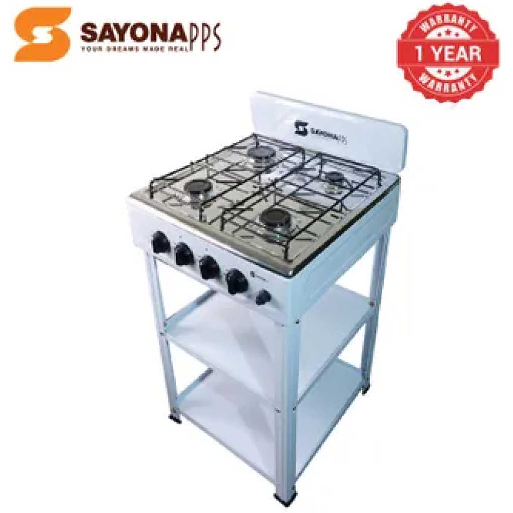 Sayona SGB-4464 Gas Stove With Stand - Silver