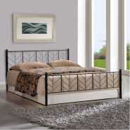 Simple Modern Metallic Bed – Black