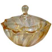 Glass Sugar Bowl/Candy Storage Jar - Brown